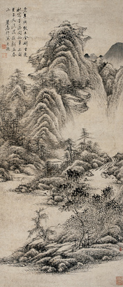 王原祁 （款） 春山图 立轴