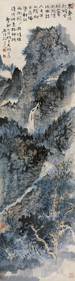 石溪 （款） 癸卯（1663年）作 幽楼图 立轴