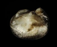 YUAN DYNASTY A FINELY CARVED JADE PEBBLE