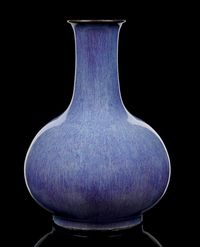 18TH CENTURY A FLAMB? BOTTLE VASE