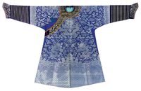 19TH CENTURY A CHIFU OR FORMAL COURT ROBE OF BLUE SILK