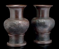 A PAIR OF YIXING BALUSTER VASES