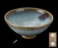 MING DYNASTY A LARGE JUNYAO BOWL