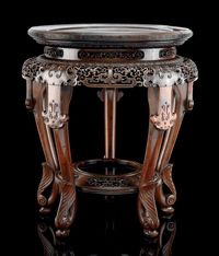 19TH CENTURY AN ELABORATE WOODEN STAND