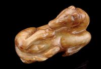 MING DYNASTY A RUSSET JADE HORSE