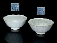 THE PERIOD 1736-1795 TWO SIMILAR GEYAO TYPE BOWLS