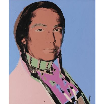 ANDY WARHOL PORTRAIT OF AN AMERICAN INDIAN （RUSSELL MEANS）
