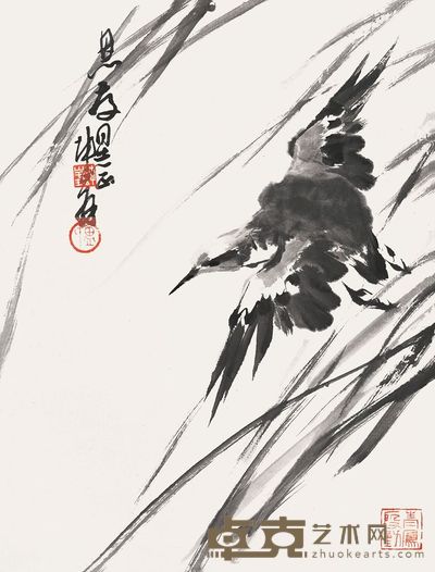 卢坤峰 翔 镜心 45×33cm