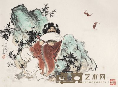 顾炳鑫 1988年作 人物 镜心 33×45cm