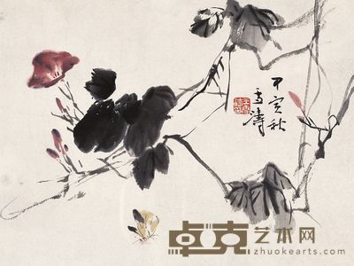 王雪涛 1974年作 花卉草虫 镜心 33×43cm