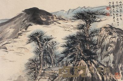 陆俨少 山水 镜心 23×34cm
