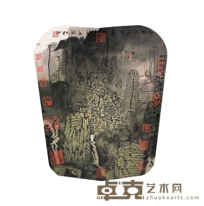 卢禹舜 1999年作 古人诗意图 镜心 36×29cm