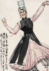 黄胄 1978年作 杂枝 镜心