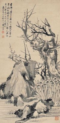胡公寿 己卯（1879年）作 双清 立轴
