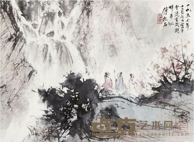 傅抱石山水 30×23cm