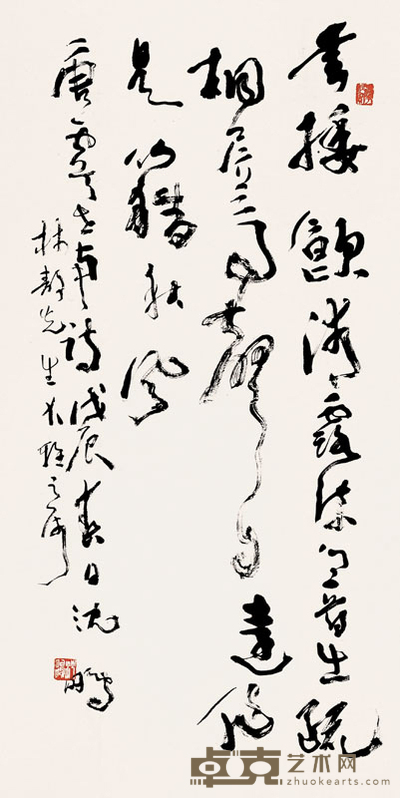 沈鹏 1988年作 书法 立轴 138×69cm
