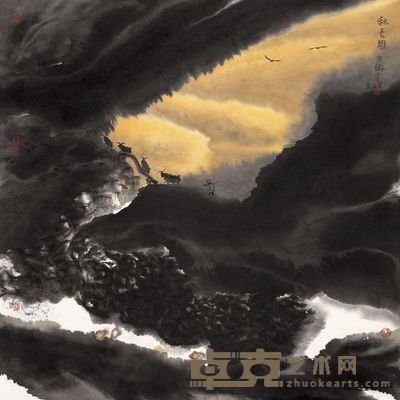贾又福 2004年作 秋云图 镜心 69×69cm