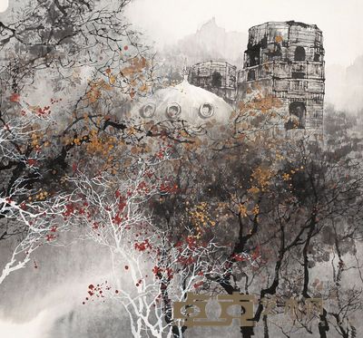 刘懋善 江南山水 立轴 68×73cm