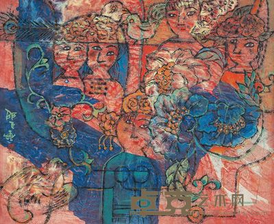 邵飞 重彩人物 镜心 74×92cm