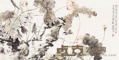 贾广健 2004年作 花鸟 镜心 68×137cm