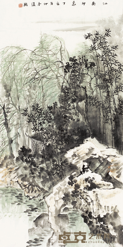 张复兴 2007年作 江南印象 镜心 137×68cm