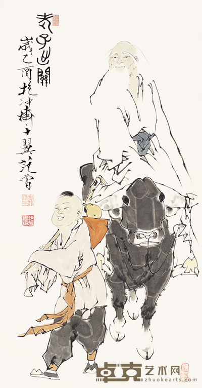 范曾 2005年作 老子出关 镜心 138×70cm