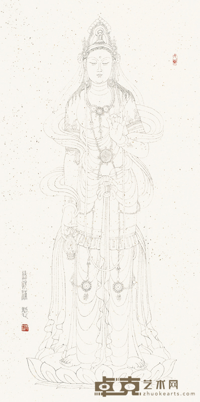 杨悦浦 佛像 镜心 132×67cm