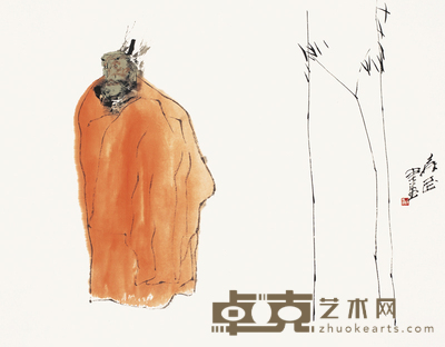 袁武 人物 立轴 64×80cm