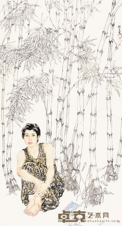王根生 人物 镜心 230×125cm