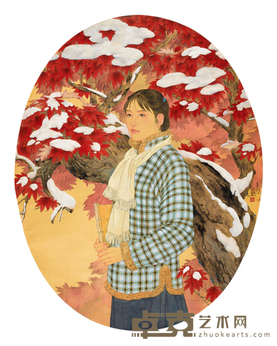 王宓 工笔人物 镜心 102×80.5cm
