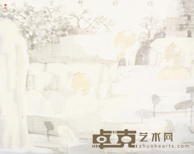 田黎明 淡淡的时光 镜心 52×66cm