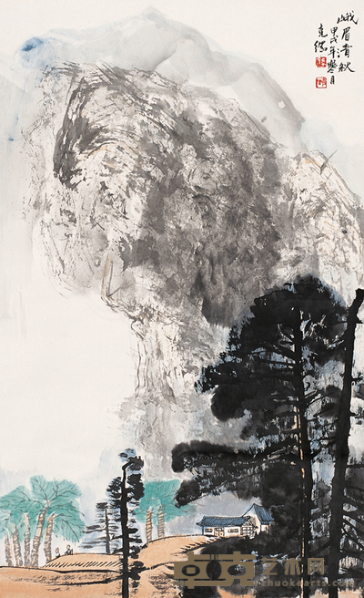 孙克纲 1994年作 峨眉清秋 立轴 95×58cm