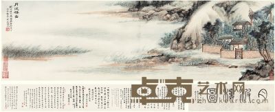 吴湖帆 1929年作 月波楼图卷 手卷 28×92.5cm