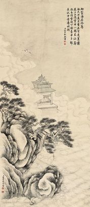 董邦达 海屋添筹 立轴