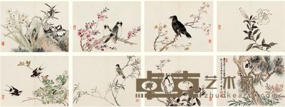 杨晋 1719年作 野逸闲情册 册页本 （八开） 27×36cm×8