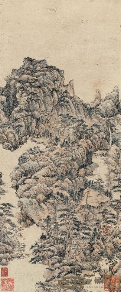 无款 山水 镜心 75×31cm