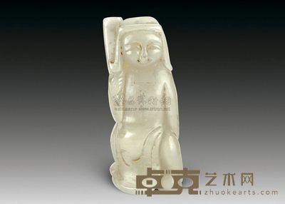 清 玉侍者坠 高6.5cm
