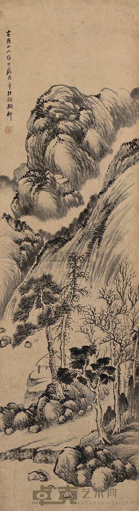 陈璞 山水 立轴 165×46cm