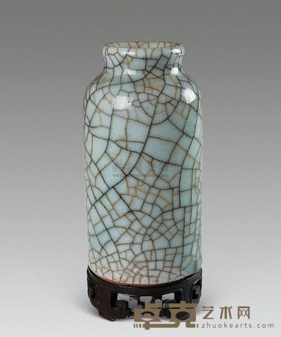 清 哥釉小樽 高13cm