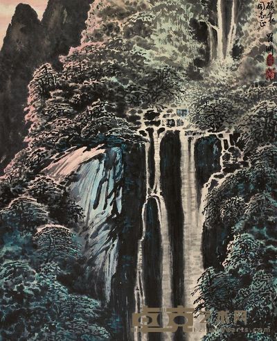 罗渊 山水 立轴 68×55cm