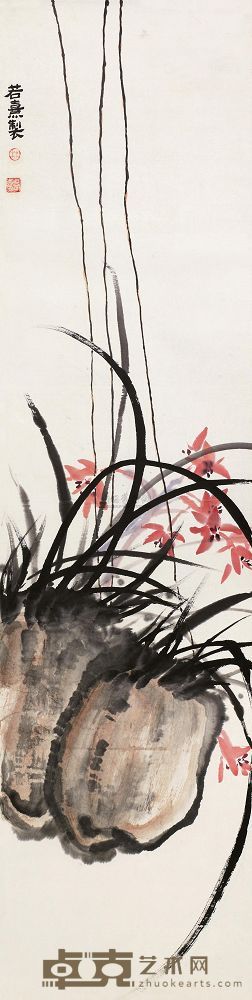 林若熹 兰花 立轴 138×35cm