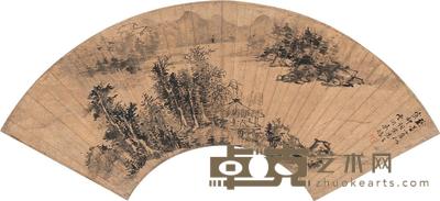吴振 松溪幽居 扇片