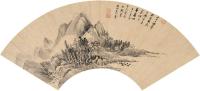 王翚 1700年作 层岩丛树 扇片