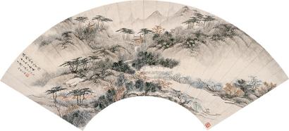 明俭 1852年作 山郭渔父