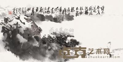 方增先 1987年作 唐人诗意图 镜片 32×63.5cm