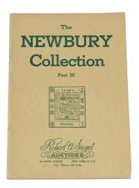 L 1962年美国纽约Siegel公司举办纽伯利(Saul Newbury)华邮专集拍卖目录