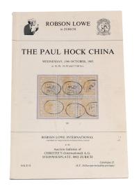 L 1983年10月19日Robson Lowe公司举办霍克(Paul Hock)珍藏之华邮专集拍卖目录 （一册）