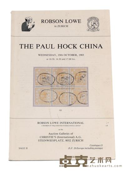 L 1983年10月19日Robson Lowe公司举办霍克(Paul Hock)珍藏之华邮专集拍卖目录 (一册)