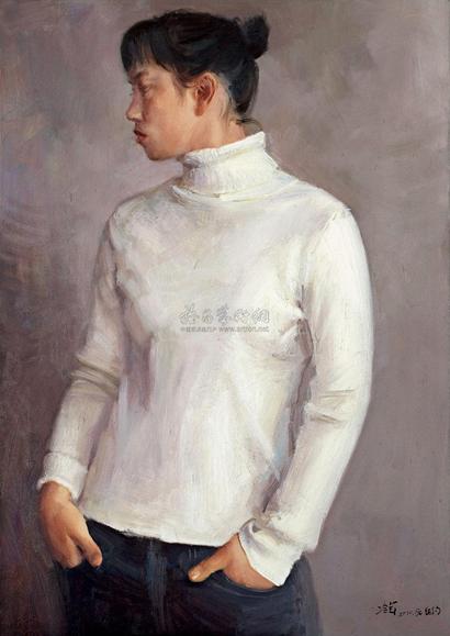 冷军 2010年作 华裔少女像