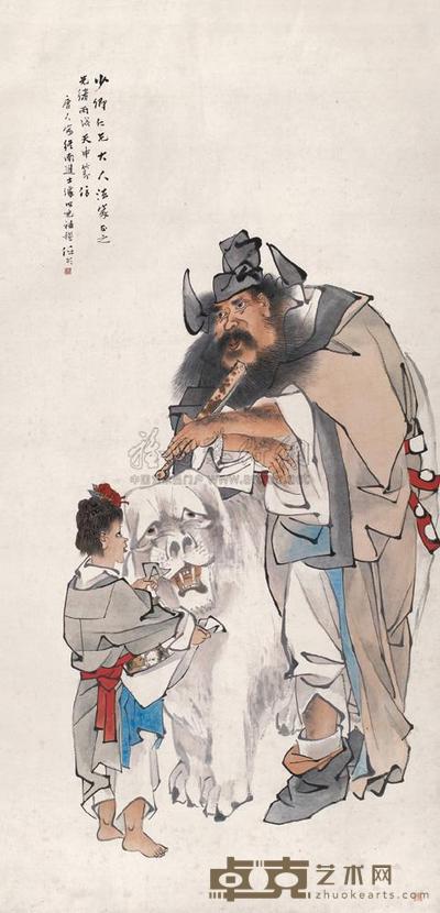 任伯年 1886年作 终南进士像 立轴 249.5×120.2cm